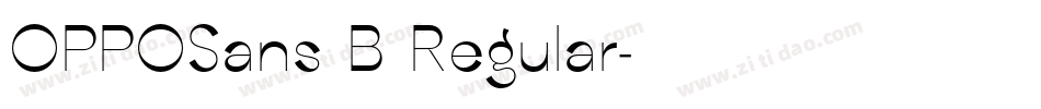OPPOSans B Regular字体转换